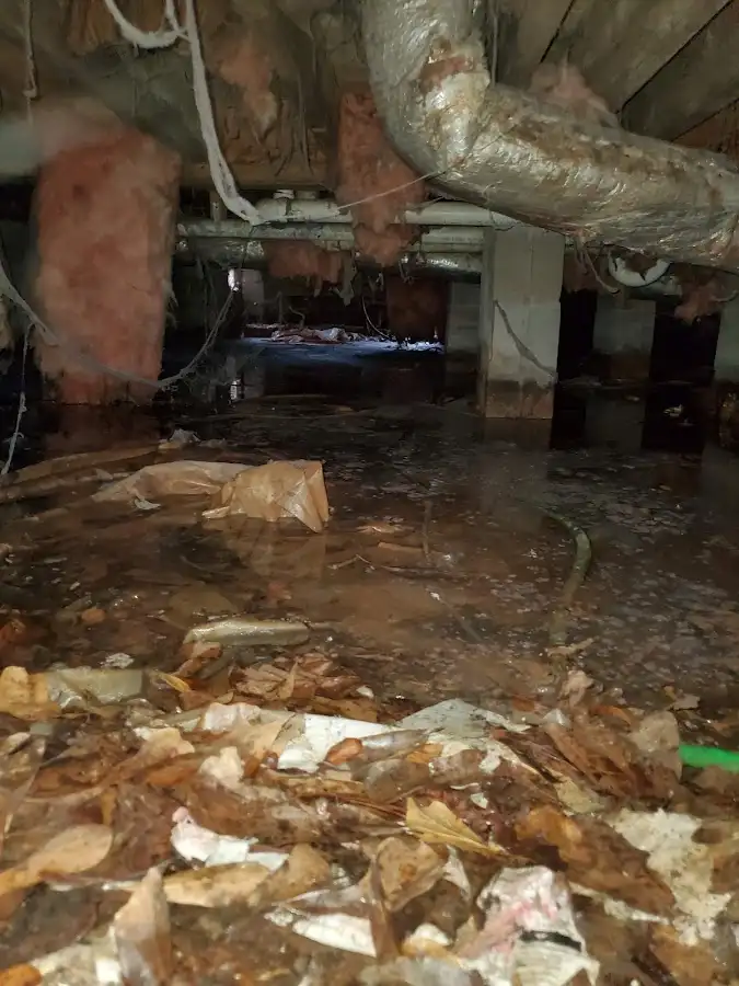 Crawl space flood assessment for Commercial Water Damage Restoration in Fort Pierce
